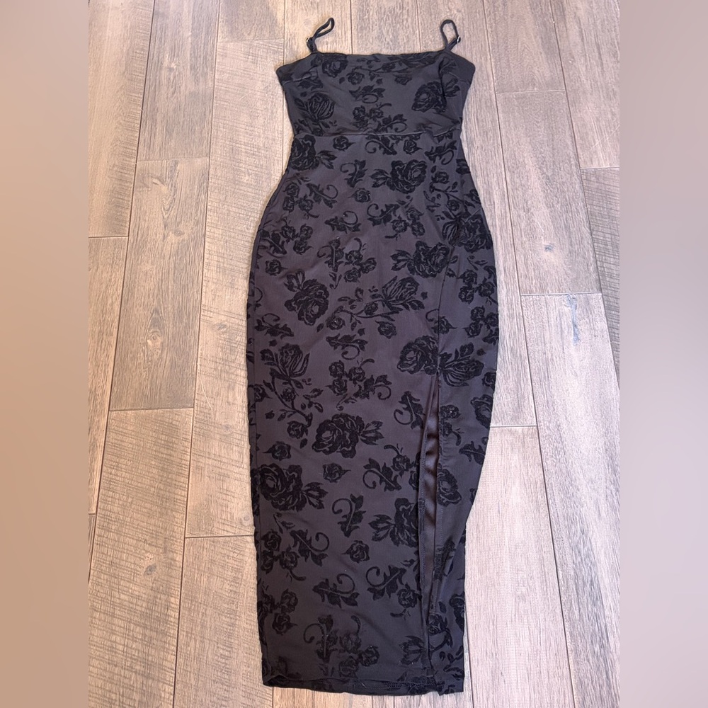 Black floral dress